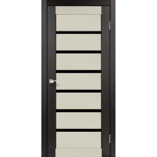 Дверное полотно Porto combi Deluxe PCD-01 Korfad черное стекло