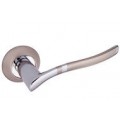 Ручка дверная на круглой розетке R10.035-AL-SN/CP, SB/PB, SN/PB