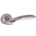 Ручка дверная на круглой розетке R10.045-AL-SN/CP, AB, PB, SB/PB, MACC